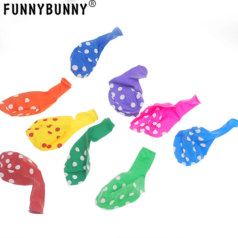 100pcs Assorted Polka Dots Balloon 12&quot Latex Helium Balloons for Wedding Birthday Party Festival Christmas Decorations | Дом и сад