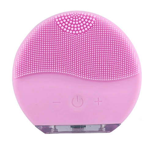 pink facial brush Массажер для лица, массажер для подтяжки лица, микротоковый роликовый массажер для лица, микротоковое устройство, массажный аппарат для лифтинга лица - Цвет: pink facial brush