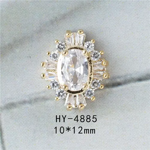 HY4885 5 шт., новинка, японские 3D крылья, украшения для ногтей, циркониевая цепочка, Жемчужины для украшения ногтей, подвеска, роскошный кристалл, металлические украшения ногтей, подвески для ногтей - Цвет: HY4885