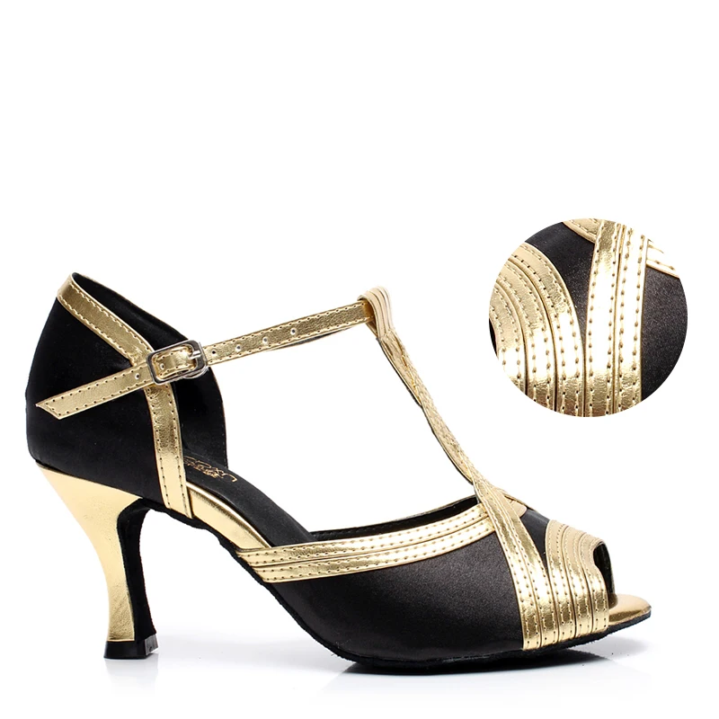 Новинка 2017 года Женская обувь для латинских танцев Импортная атласная подошва из