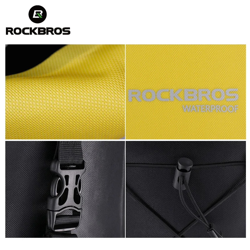 

ROCKBROS Bike Bag Waterproof Cycling Bicycle Rear Rack Bag Tail Seat Trunk Bags Pannier 27L Big Basket Case MTB Bike Accessories