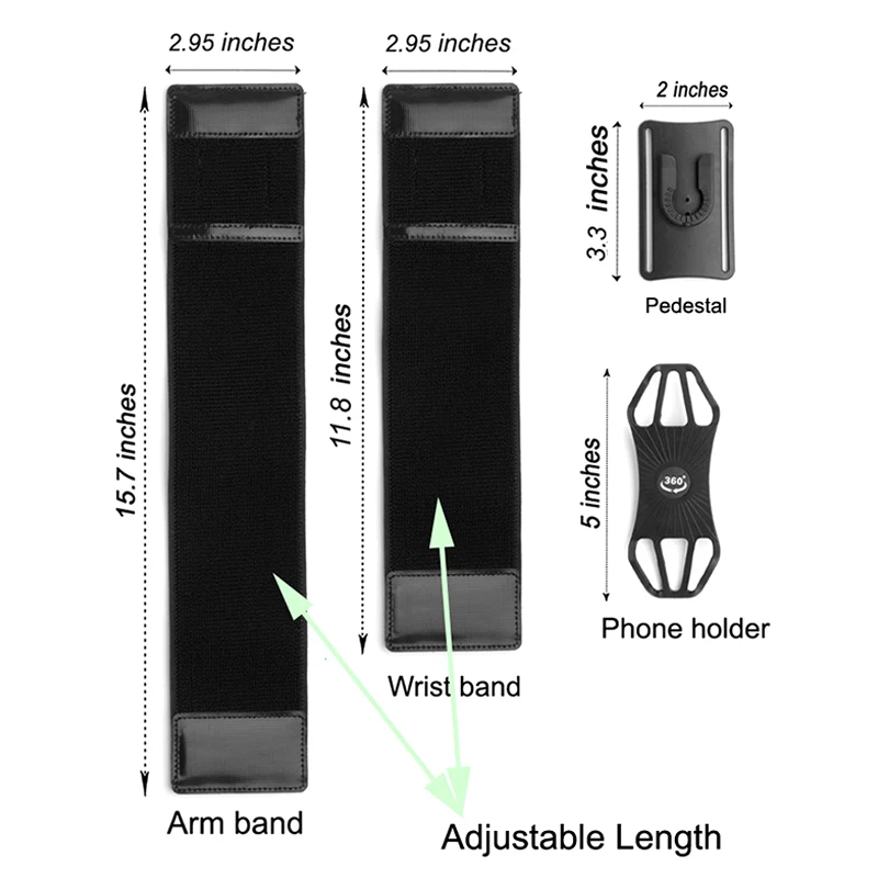 360 Rotatable Sports Running Armband Mobile Phone Holder Forearm Wristband Bag XR649 |