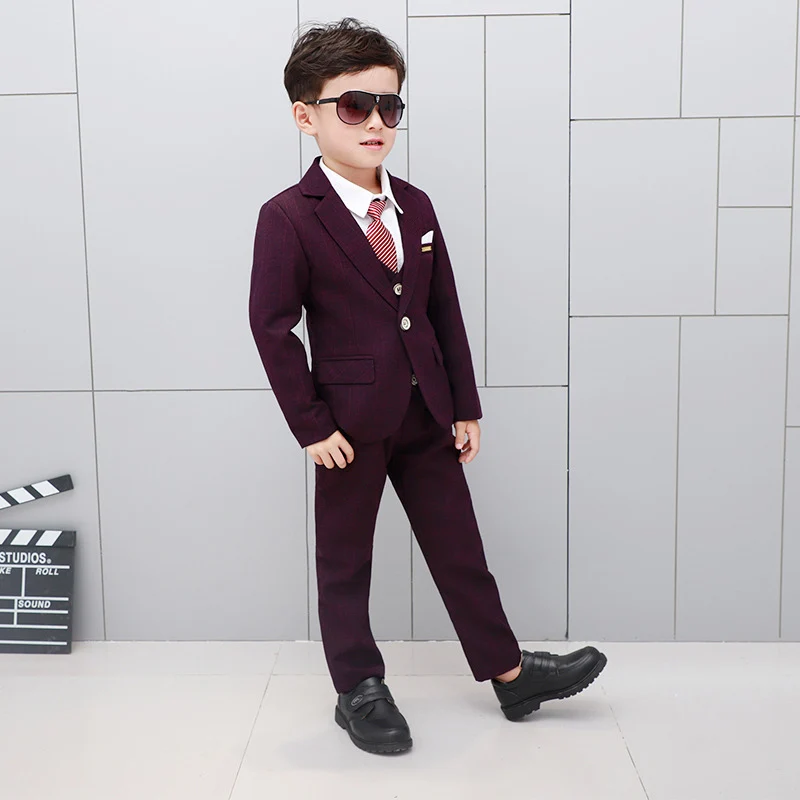 Торжественные костюмы для свадебной вечеринки с цветочным рисунком мальчиков