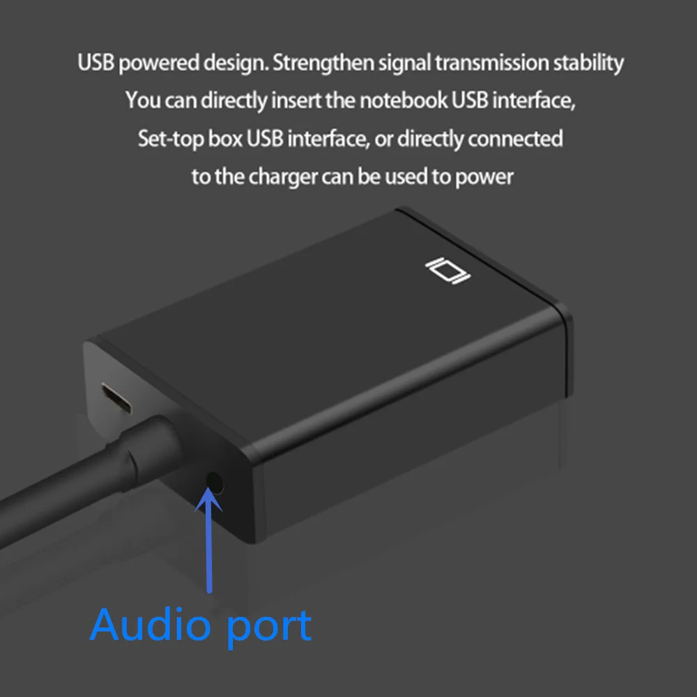 Преобразователь из VGA в HDMI кабель с аудио поддержкой 1080P адаптер типа Папа мама