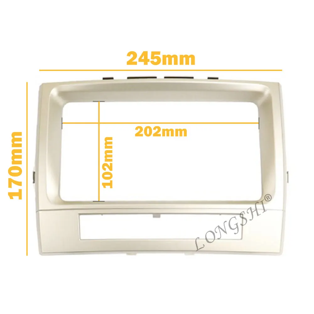 202x102 mm LONGSHI 2 Din автомобильный DVD/CD Радио стерео панель Рамка адаптер Комплект для TOYOTA Corolla Verso 2004-2009, 2din - Название цвета: 202x102 mm