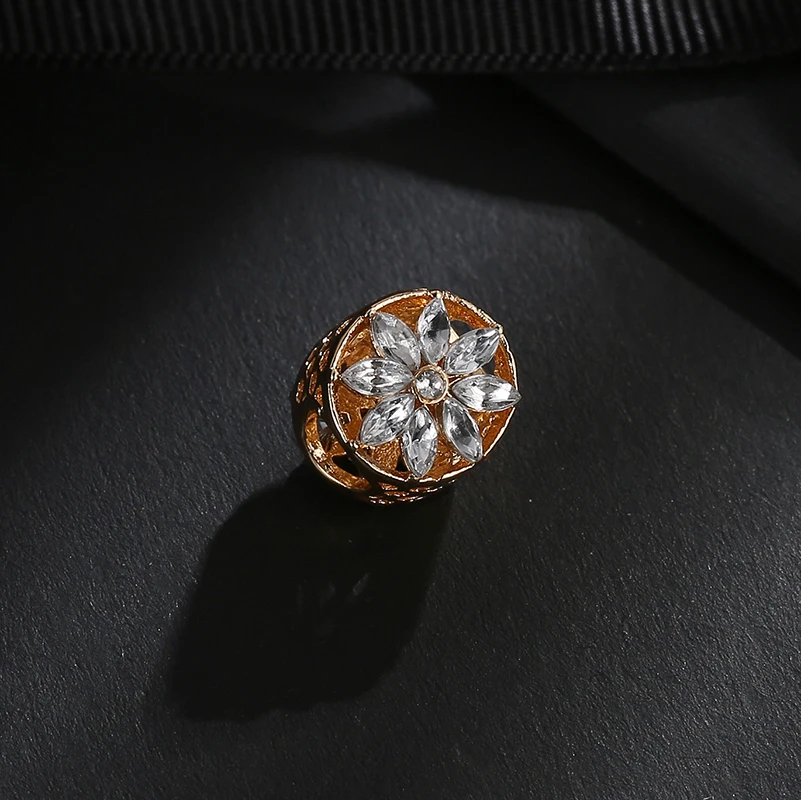 Новые оригинальные бусины из сплава роскошный цветок подвеска с кристаллами