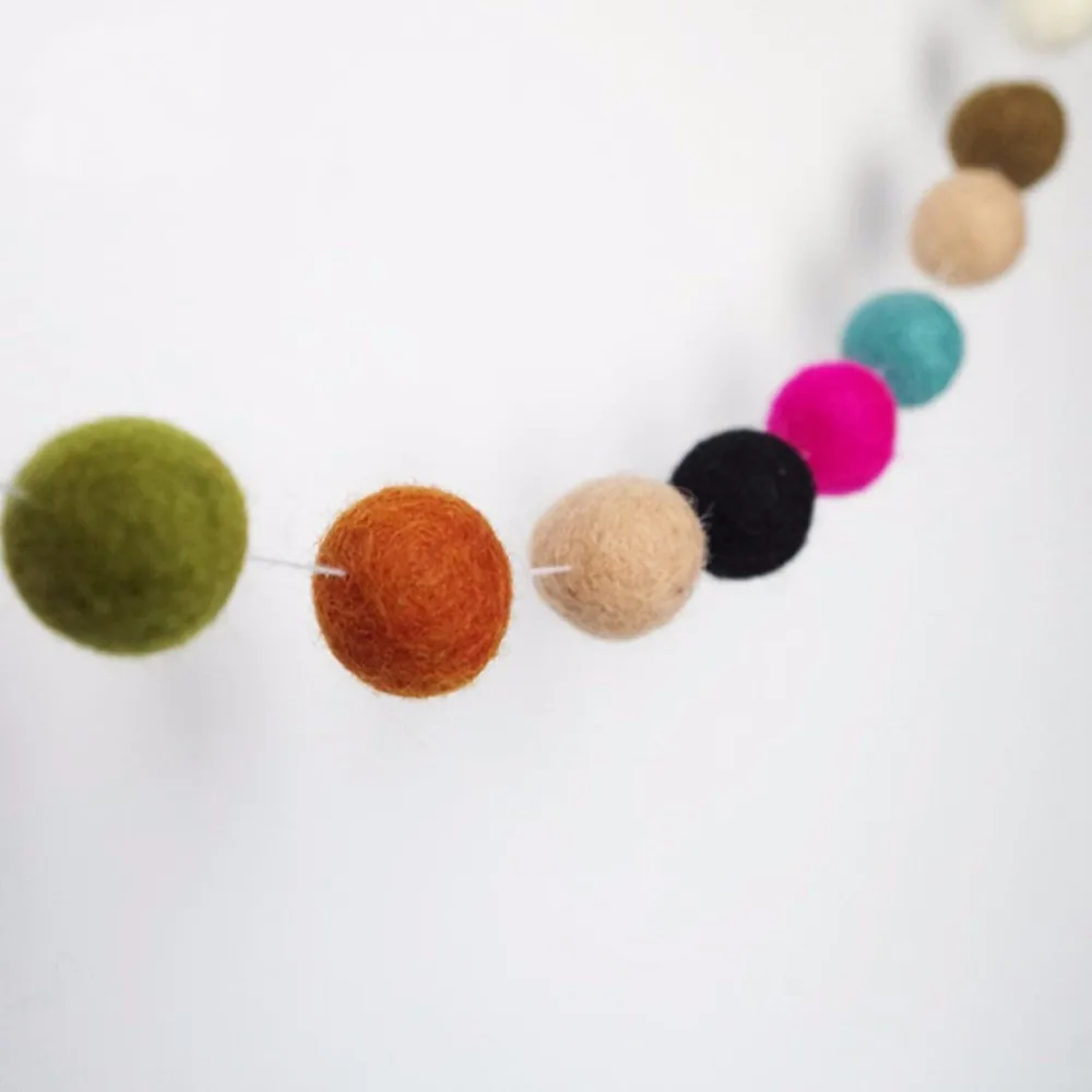 60 шт. черный белый серый синий 16 футов непальская шерстяная гирлянда детская