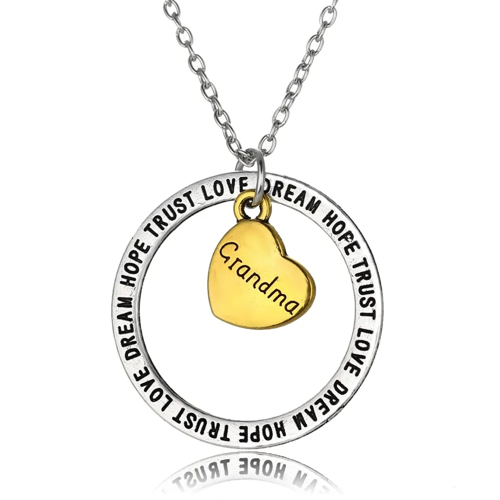 Семейный для бабушки сердце любовь мечта надеюсь доверие Очаровательная цепочка
