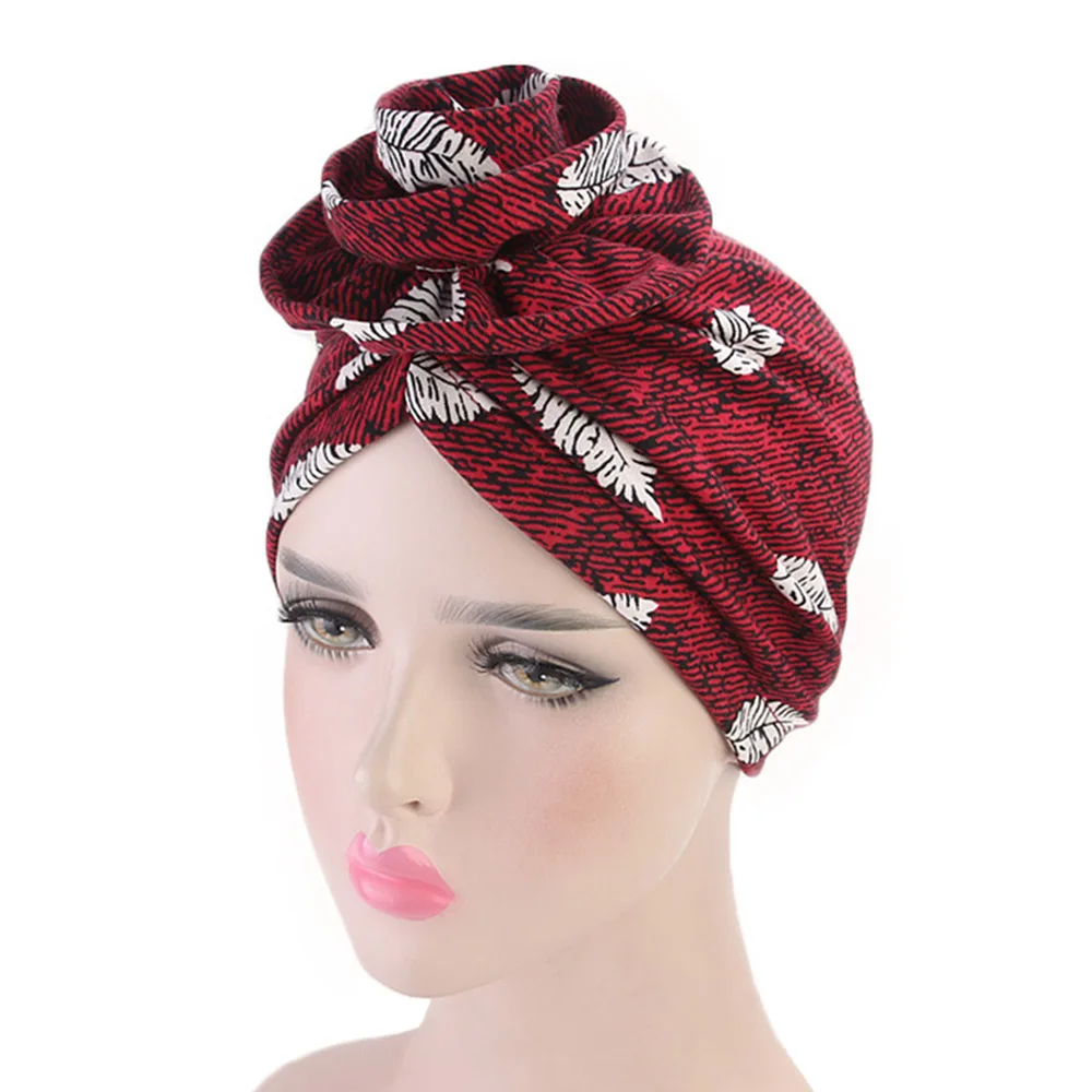 

Женский тюрбан в цветочном стиле, модная кепка, хлопковая шапочка с мусульманским принтом