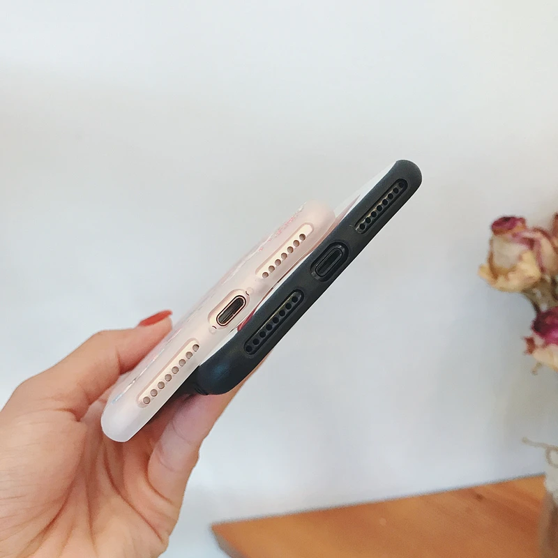 Cute 3D Emboss Flower Patterned Phone Case For iphone X 8 7 6 6S Plus Cases Soft Silicone Cover 5 5s SE Coque |