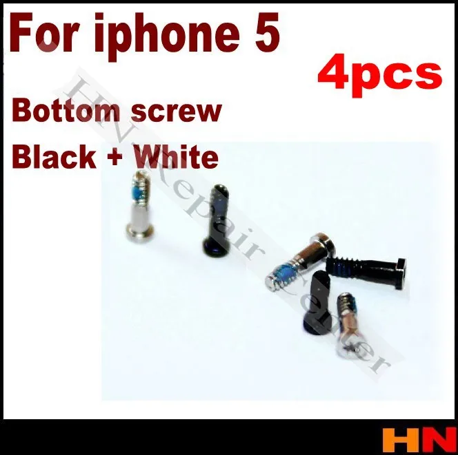 4 шт. черно белый цвет 100% Высокое качество для iPhone 5 звездообразный винт конечная