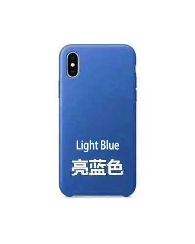 Electronic blue Роскошный чехол из натуральной кожи с металлической кнопкой для iphone 7 7Plus 8 Plus X coque для iphone 7 8 Xs чехол для MAX XR Розничная коробка - Цвет: Electronic blue