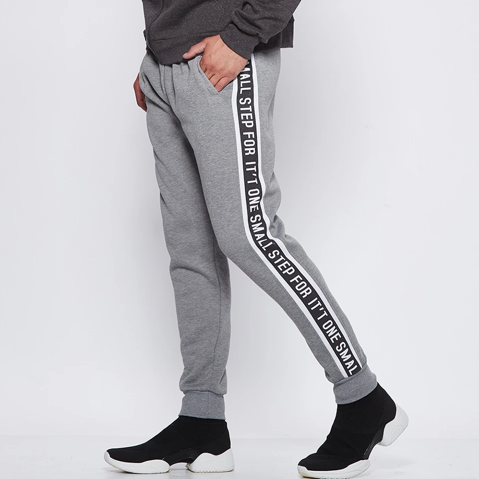 GLO-STORY мужские повседневные зимние толстые теплые флисовые тренировочные штаны