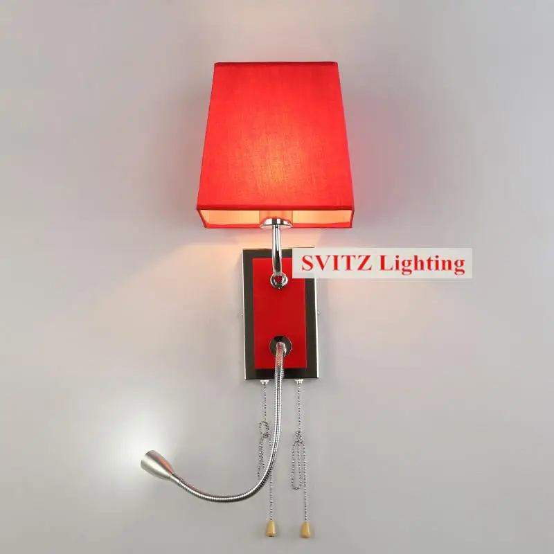 Настенный светильник для чтения со светодиодным точечным светом зеркальный