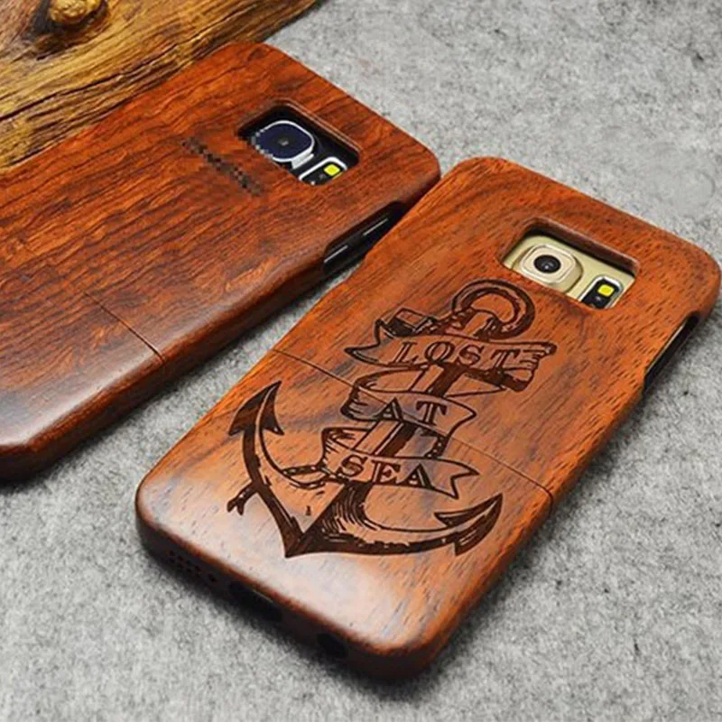 YueTuo Роскошные Натуральная палисандр чехол для samsung galaxy s6 g920 edge g925 плюс деревянный