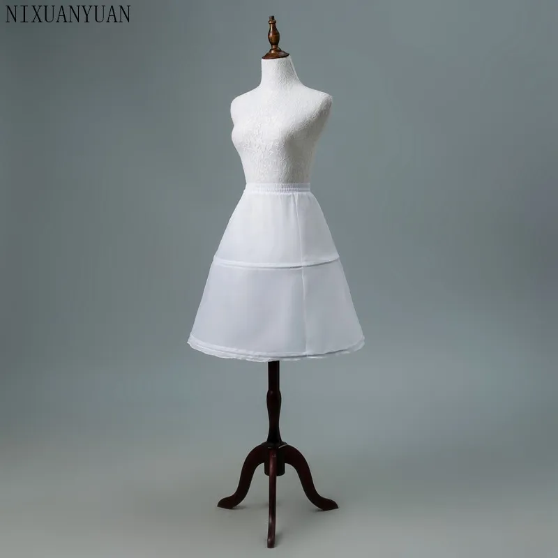 NEW 2 Hoops White A Line Long Flower Girl Dress Petticoat Kids Ballet Child Crinoline Tutu Skirts Girls Underskirt | Свадьбы и