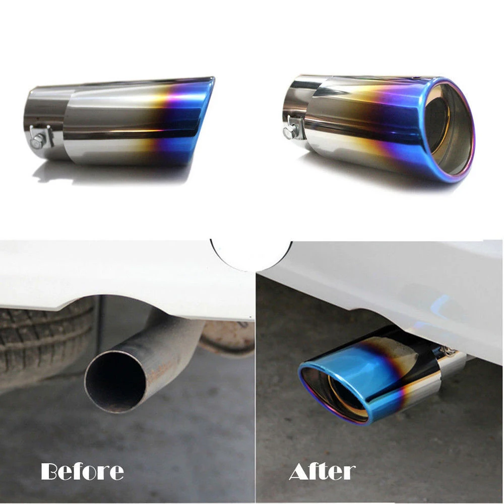 Аксессуары для стайлинга автомобиля 1 шт. прямая выхлопная труба из нержавеющей