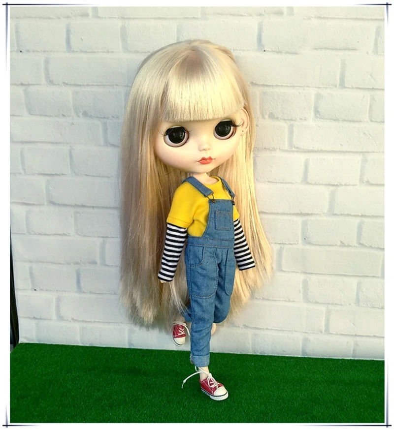 1 шт. Одежда для кукол Blyth футболка с длинным рукавом комбинезон брюки Pullip Azone barbi