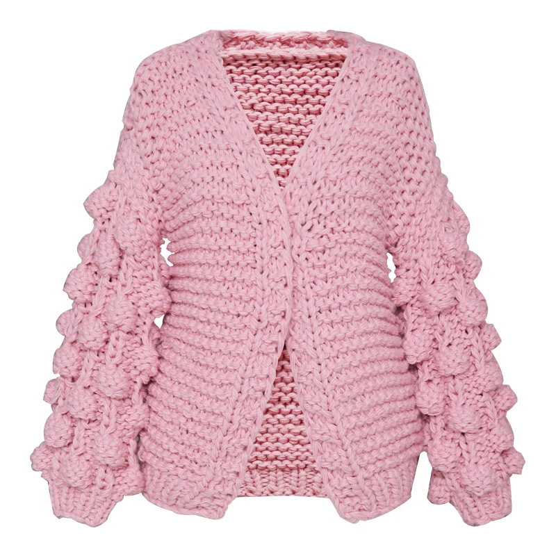 DUOUPA New fashion cardigan women's spring long-sleeved knit sweater winter 2018 solid color shirt |