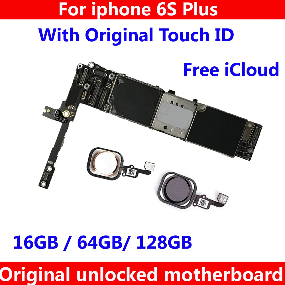 Бесплатная iCloud оригинальная материнская плата для iphone 6S Plus 6SP 16 Гб 64 128 ГБ IOS