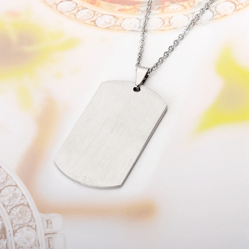 Нержавеющая сталь FUNIQUE Ожерелье Подвески квадратная форма полированный