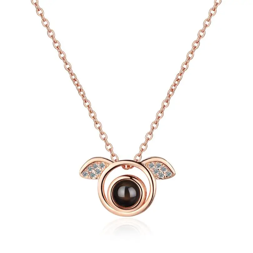 100 языковое женское ожерелье из искусственного циркония трендовая бижутерия SAN119