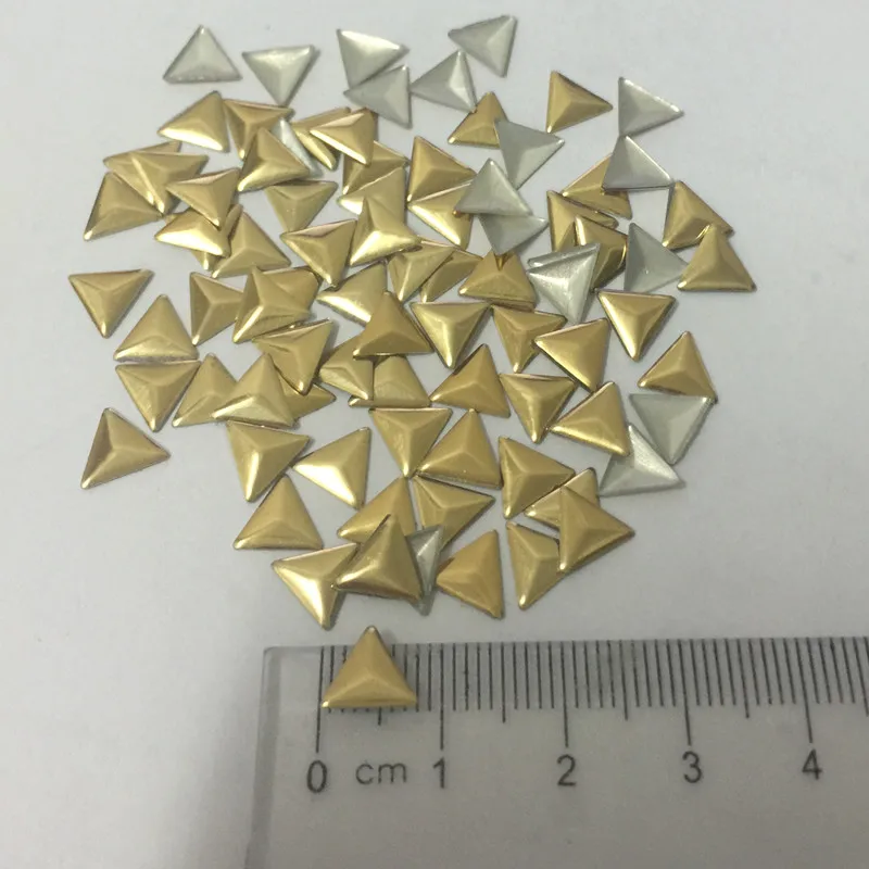500 шт. 8 мм шпильки для горячей фиксации треугольники золотые насадки Стразы DIY