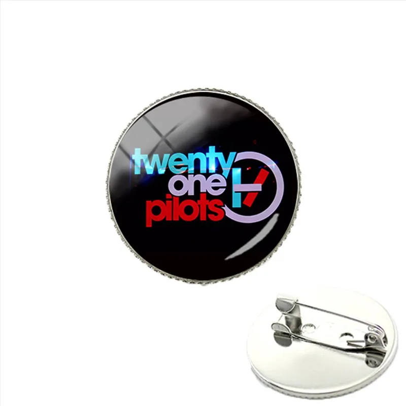 JWEIJIAO Twenty One Pilots музыкальная группа знак брошь с символом значок стеклянный кабошон купол для сумки одежда декоративные шпильки для фанатов TO25 - Окраска металла: TO18