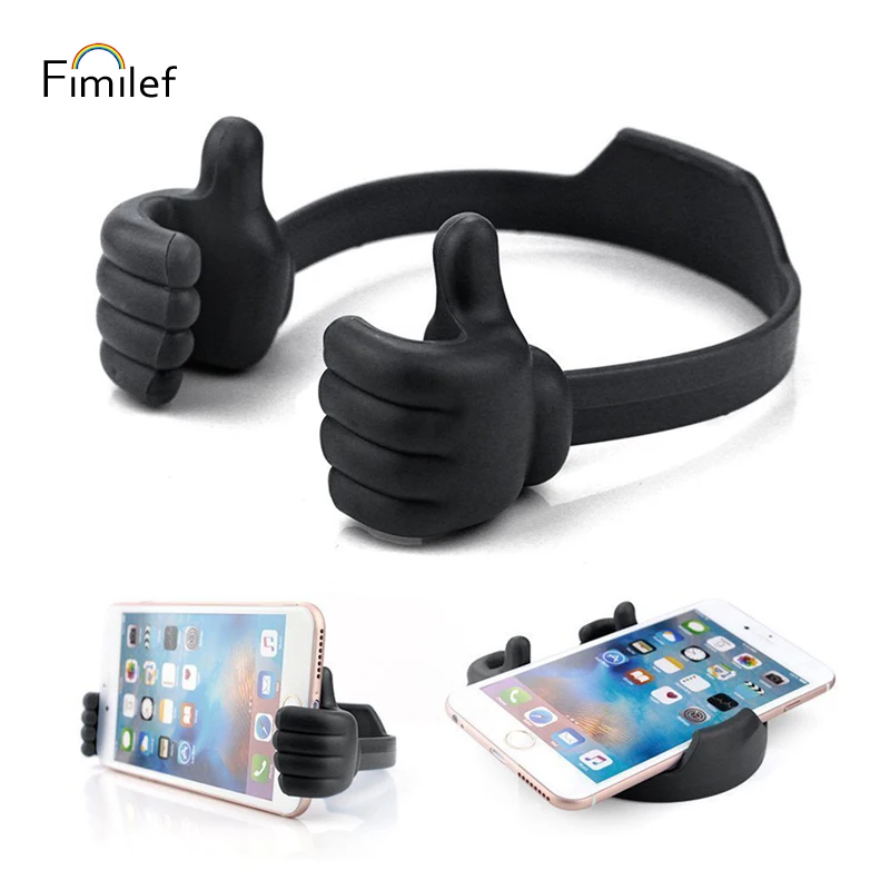 fimilef universal lazy tablets phone holder flexible mobile cell phone desk desktop table mount stand portable thumb bracket free global shipping