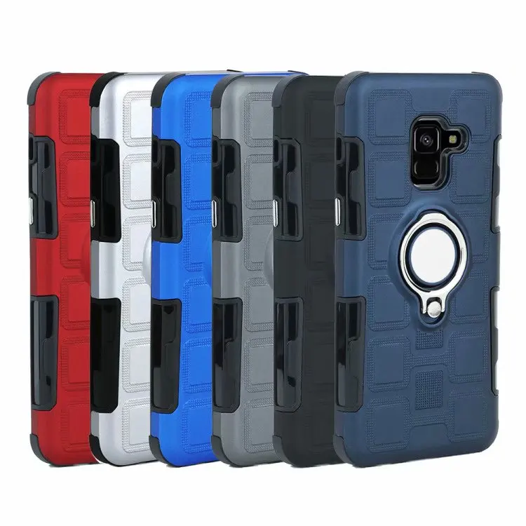 Case For Samsung Galaxy A8 2018 back Cover Plus case finger ring stand holder magnet TPU soft phone kimTHmall | Мобильные телефоны