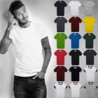 2021 летние мужские футболки с коротким рукавом 100% из хлопчатобумажной ткани, раздел-футболки для мальчиков джемпер однотонные Цвет Повседневная одежда Топы И Футболки Для Девочек
