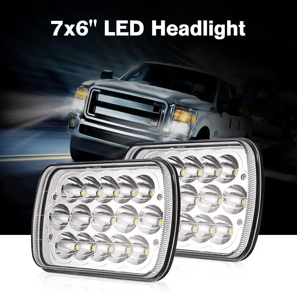 Oslamp 7x6 светодиодный налобный фонарь 1 шт. H4 Hi/lo луч для Chevy/Ford/Jeep внедорожный прицеп