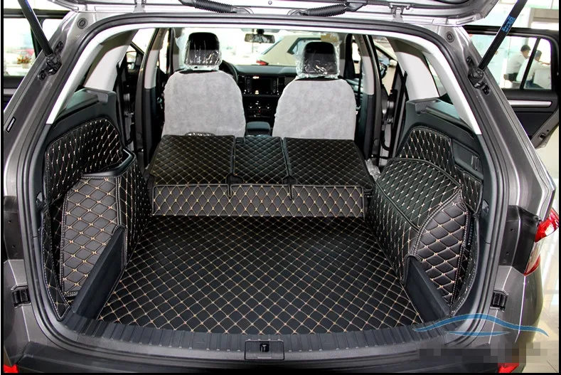 Высококачественные специальные коврики из искусственной кожи для багажника Skoda