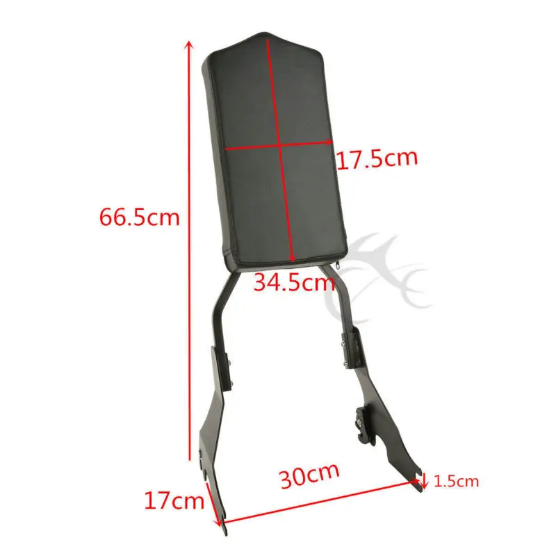 Регулируемая черная спинка Sissy бар для Harley Sportster 883 1200 на заказ 04 18 XL883 XL1200 SuperLow 48 72