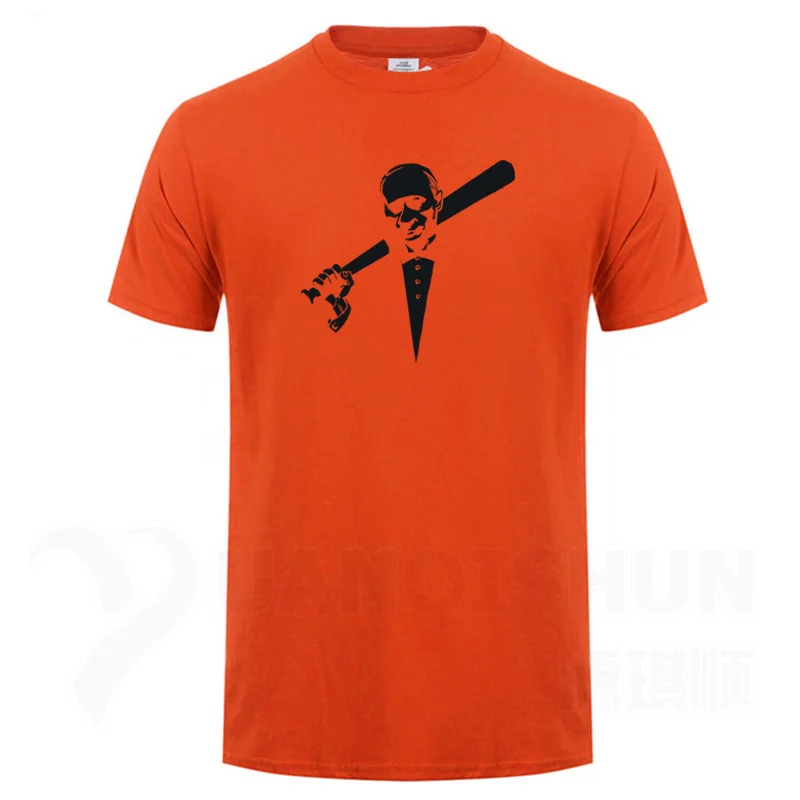 Orange Funny Men's Tee Shirt Russian President Vladimir Putin Print T-shirt Top Quality Cotton Short sleeves Tops Fashion Men Tees - Цвет: Orange