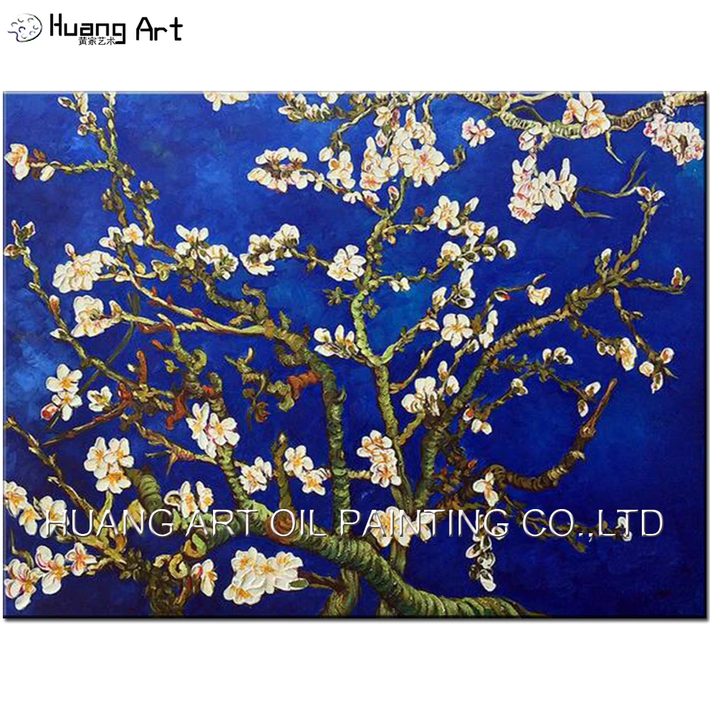 Картины с имитацией Ван Гога ручная работа Цветущий цветок сливы настенная