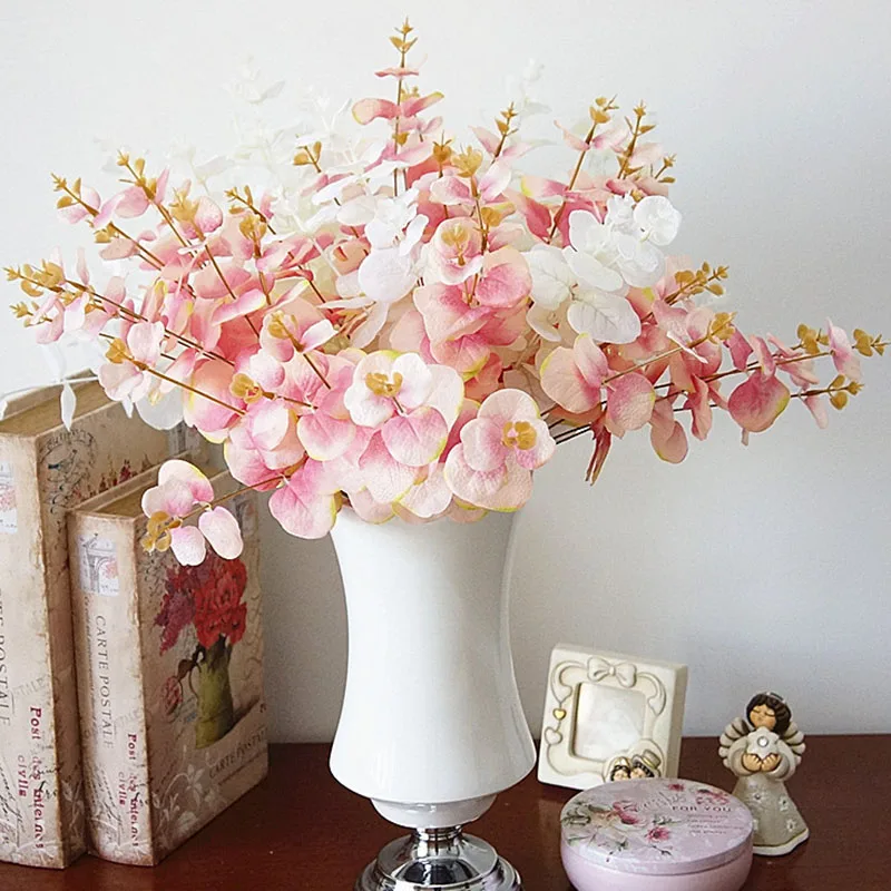 20 голов картина маслом Романтический Искусственный лист эвкалипта поддельные