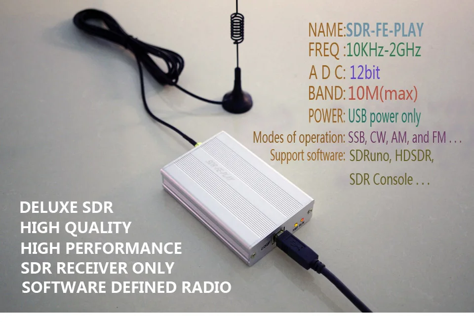 Широкополосный полнофункциональный 12bit SDR приемник SDRPLAY RSP1 RSP2 RTL-SDR HackRF обновление AM FM HF SSB CW приемник Полнодиапазонный радиоприемник