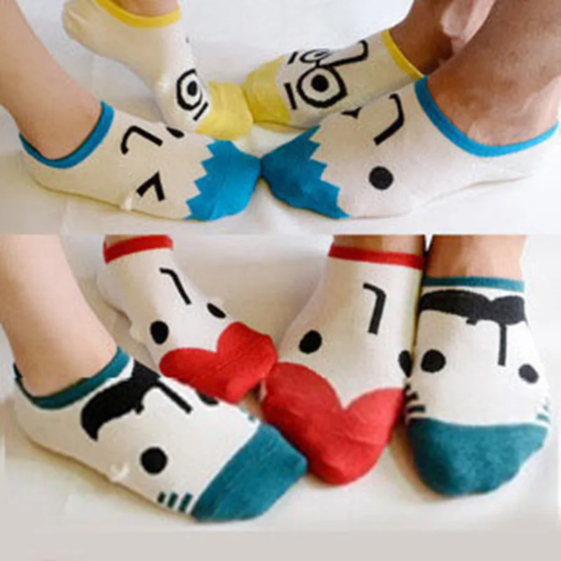 

RUNNING CHICK Creative Cotton Emoticons ankle socks