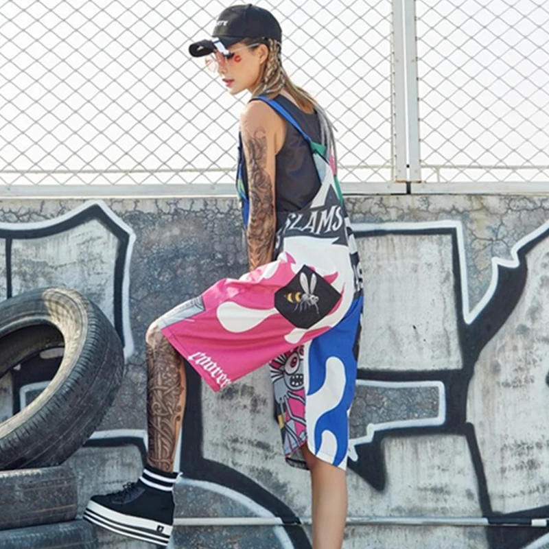 2018 женские летние новые комбинезоны комбинезон размера плюс с мультяшным