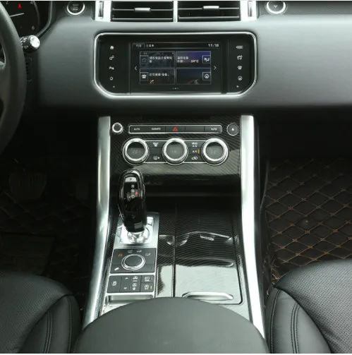 Carbon Fiber Style ABS Plastic Center Console AC Panel Frame Cover Trim For Landrover Range Rover Sport RR 2014-2017 | Автомобили и