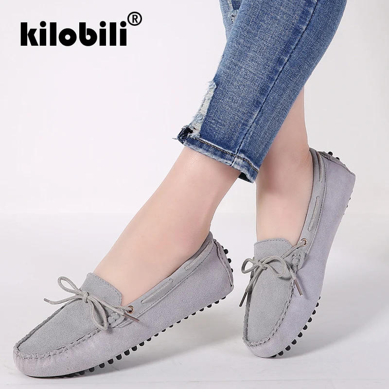 Kilobili/2019 весенние женские балетки на плоской подошве лоферы женская повседневная