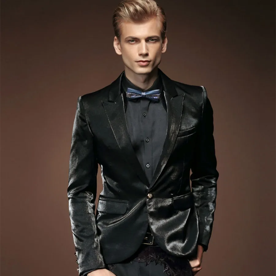 Размера плюс Блейзер Slim Fit Повседневное вечерние костюм Для мужчин на одной
