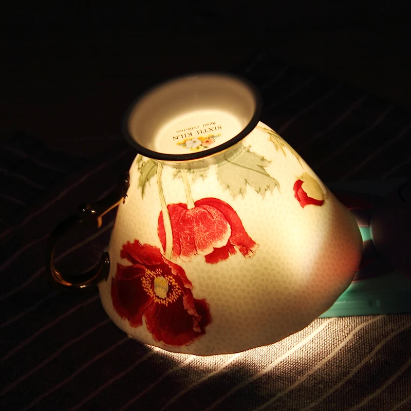 220 мл превосходный Роскошный цветок позолоченный Китайский костяной фарфор