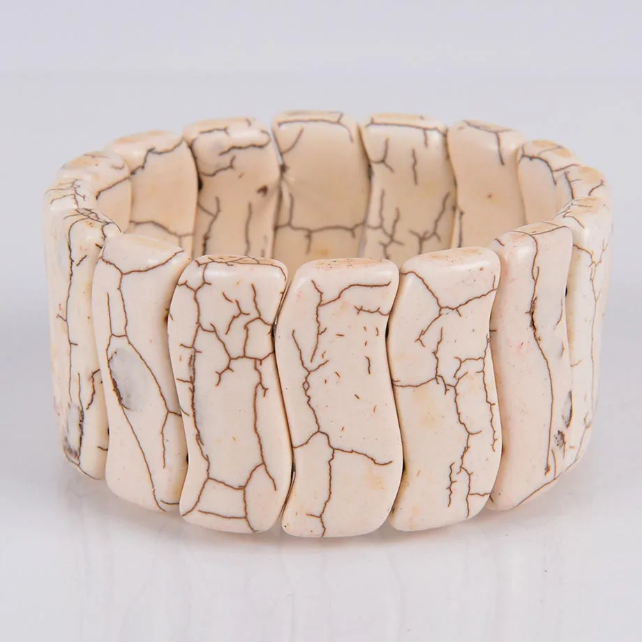 Белые красные синие Стрейчевые широкие браслеты с ремешком на запястье в форме