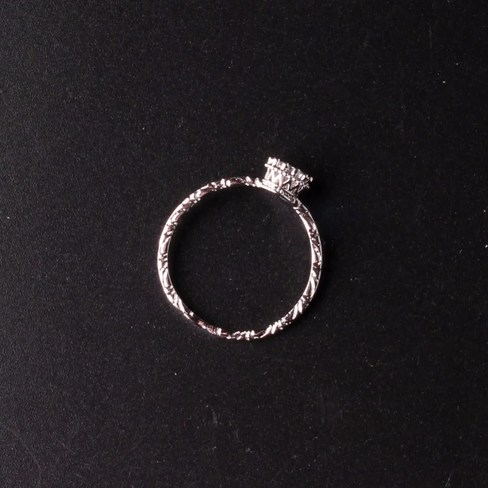 Друза женское модное ювелирное изделие обещание кольцо с зубцом стильное белое