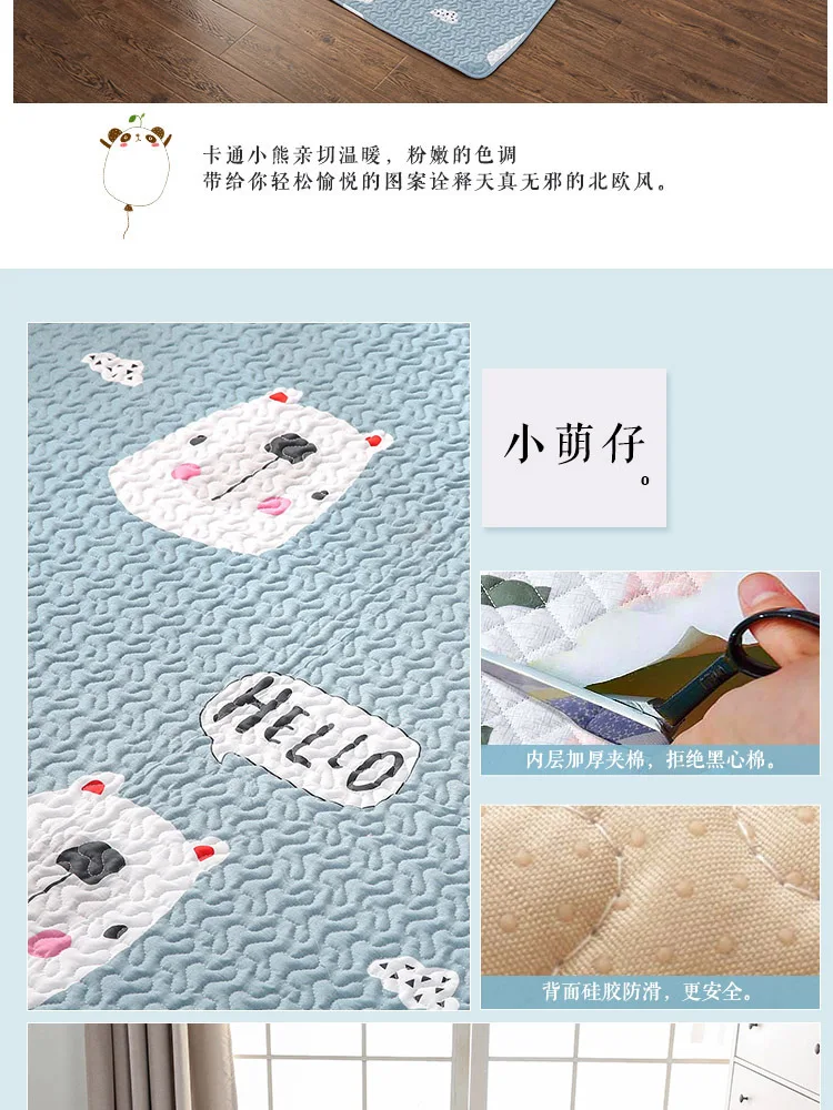 

LOUTASI Home Decor Kids Room Carpet Cartoon Baby Play Mat Patchwork Picnic Blanket Anti-slip tapetes para casa sala kid tapis
