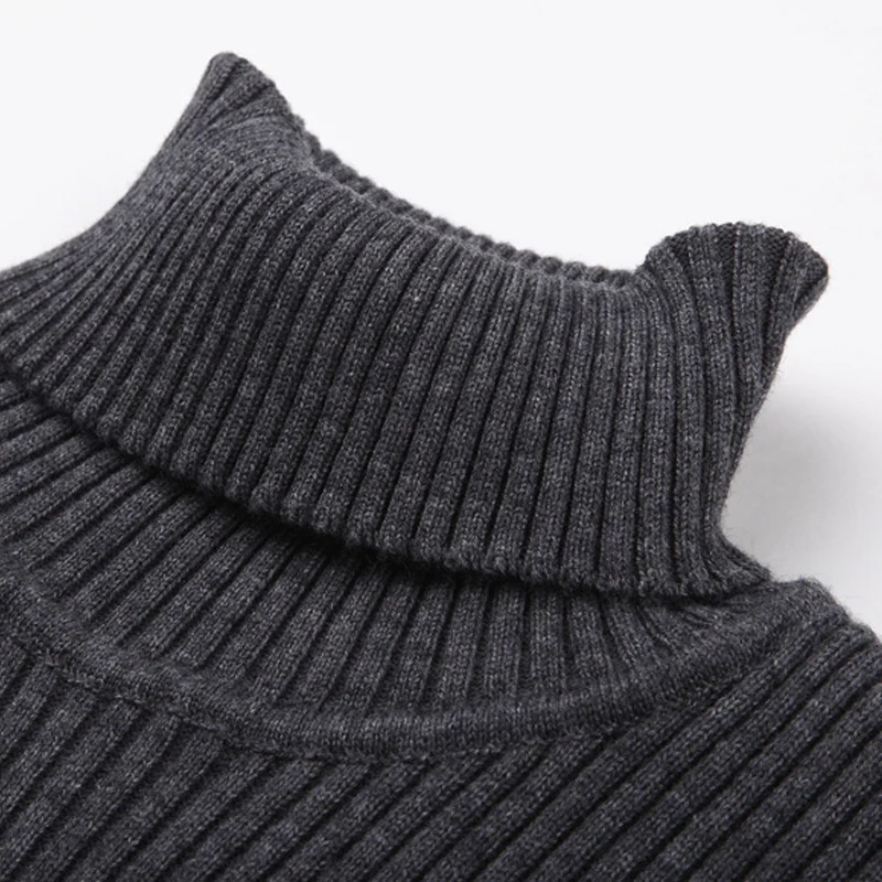 

Winter Thick Warm Turtleneck Sweater Men's Casual Long Sleeve Knitted Cashmere Sweater Men Plus Size Slim Red Pullover Men 3XL