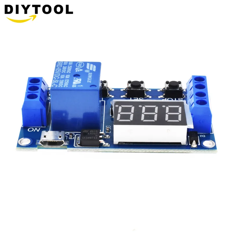 DC 5V 12V 24V светодиодный цифровой реле задержки времени Micro USB автоматизации таймер