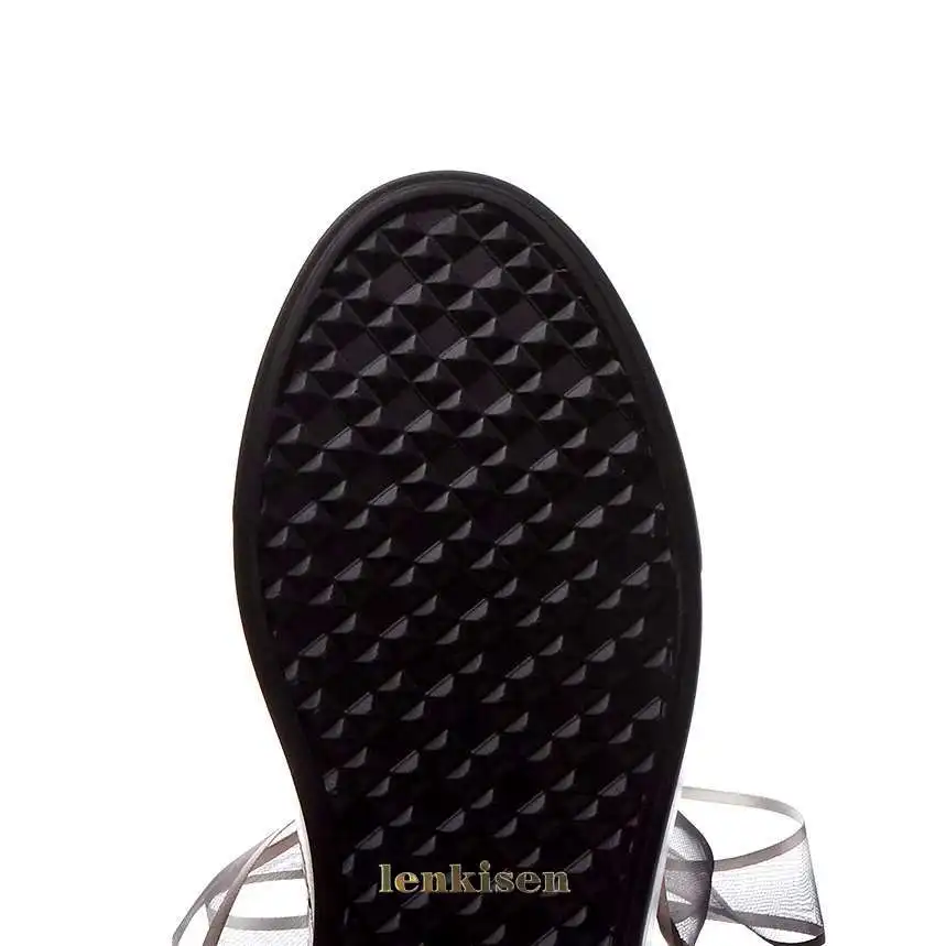 

2019 breathable natural leather round toe lace up thick high bottom platform sneakers concise daily wear vulcanized shoes L6f7
